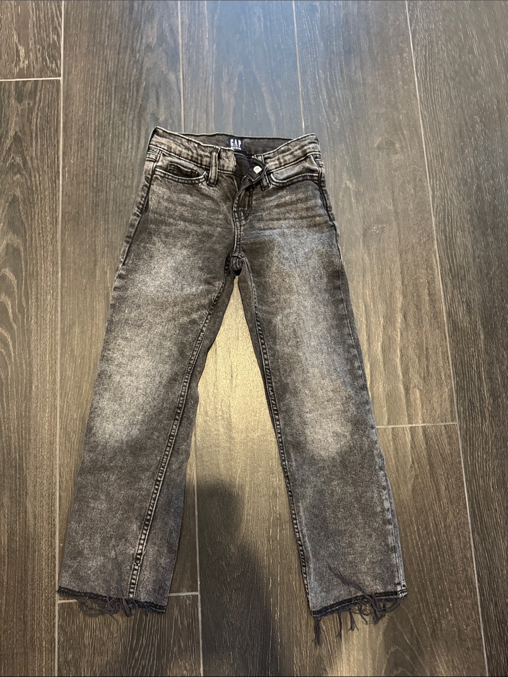 GAP KIDS Washed Gray Straight Jeans